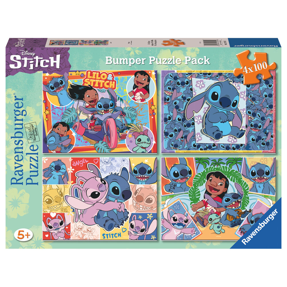 Pack de 4 puzzles Ravensburger Disney Stitch de 100 piezas