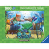 Puzzle Ravensburger Minecraft de 1000 piezas con escena submarina pixelada