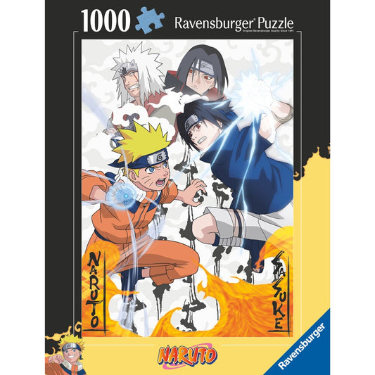 Puzzle Ravensburger de Naruto Shippuden con Naruto, Sasuke, Jiraiya e Itachi