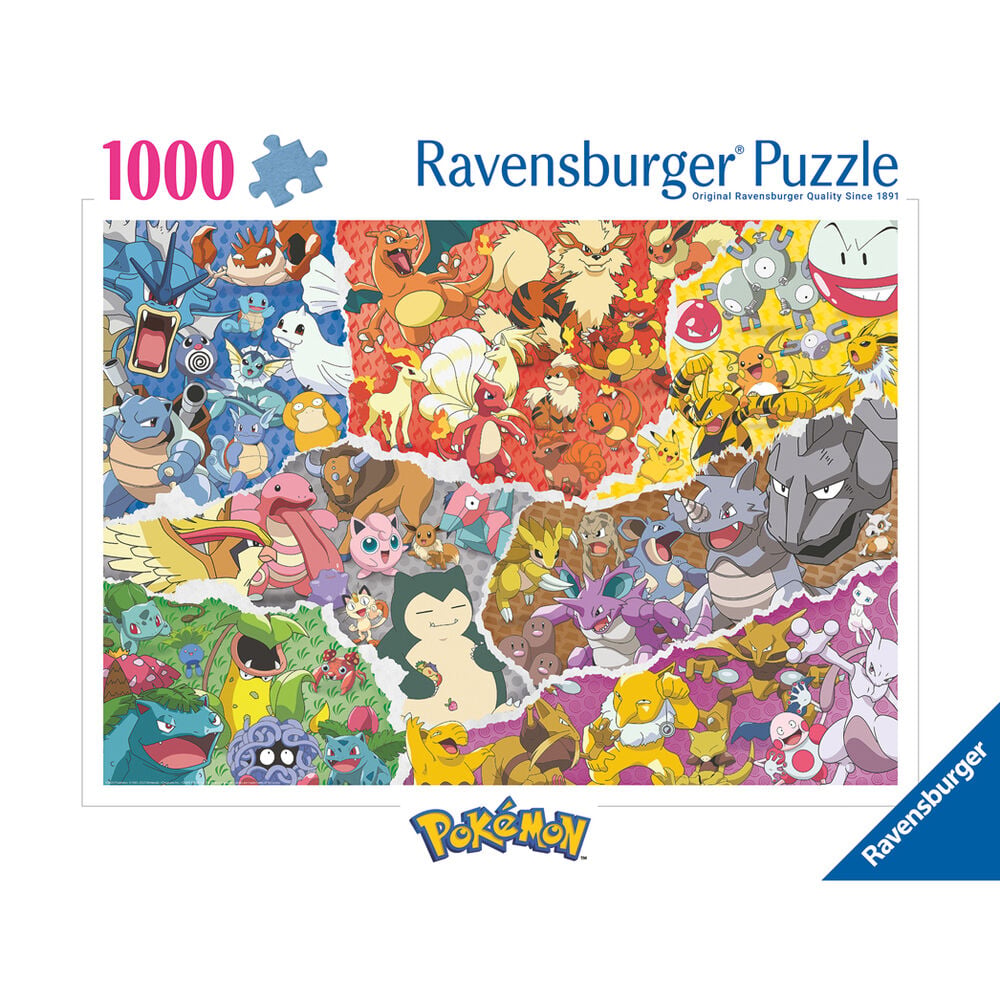 Puzzle Pokémon Ravensburger de 1000 piezas con numerosos personajes