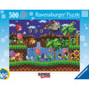 Puzzle Ravensburger de 500 piezas con escena pixel art de Sonic the Hedgehog