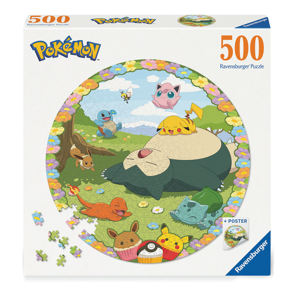 Puzzle Pokémon Ravensburger de 500 piezas con Pikachu y otros personajes