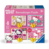 Caja con cuatro puzzles Ravensburger de Hello Kitty de 12, 16, 20 y 24 piezas