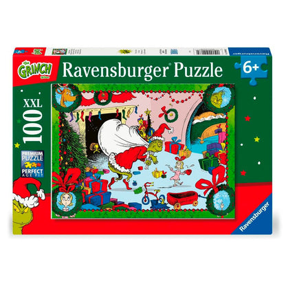Puzzle Ravensburger XXL de El Grinch con escena navideña