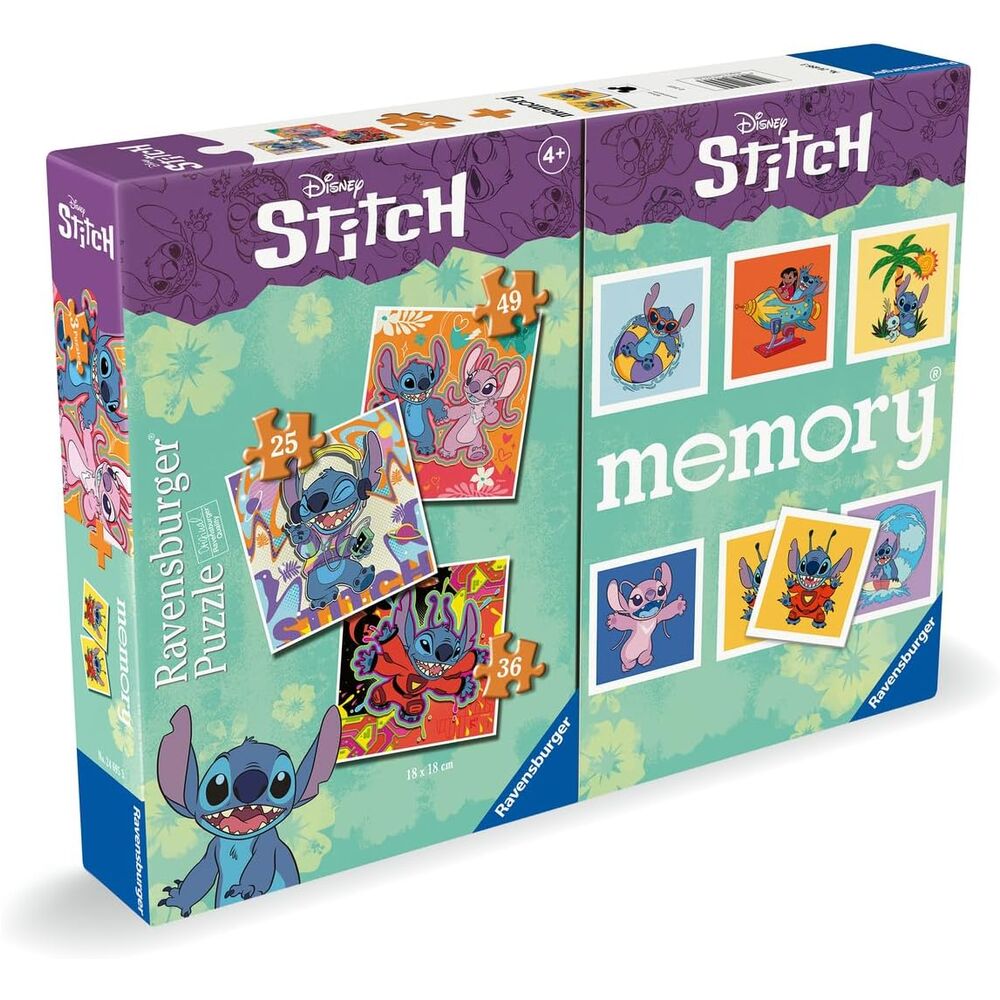 Multipack Ravensburger Disney Stitch con juego memory y tres puzzles - 2