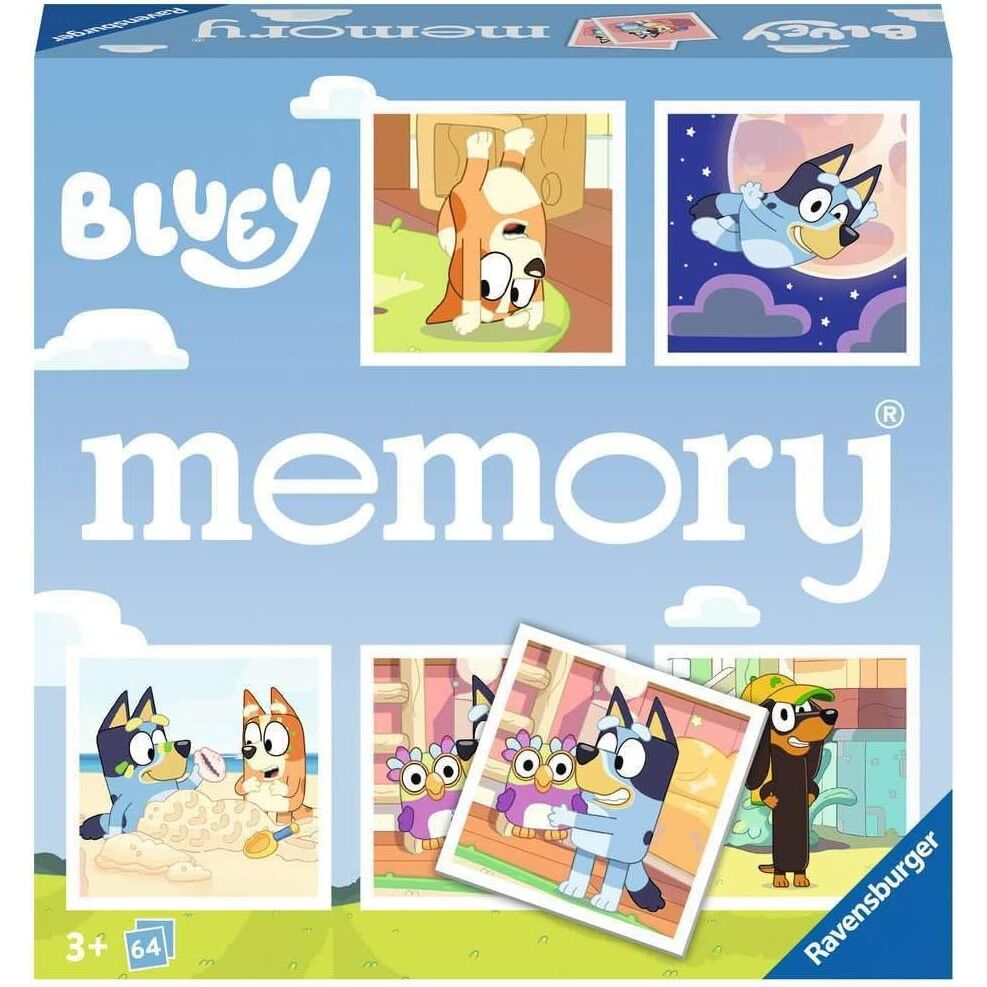 Juego Memory Bluey de Ravensburger con cartas ilustradas