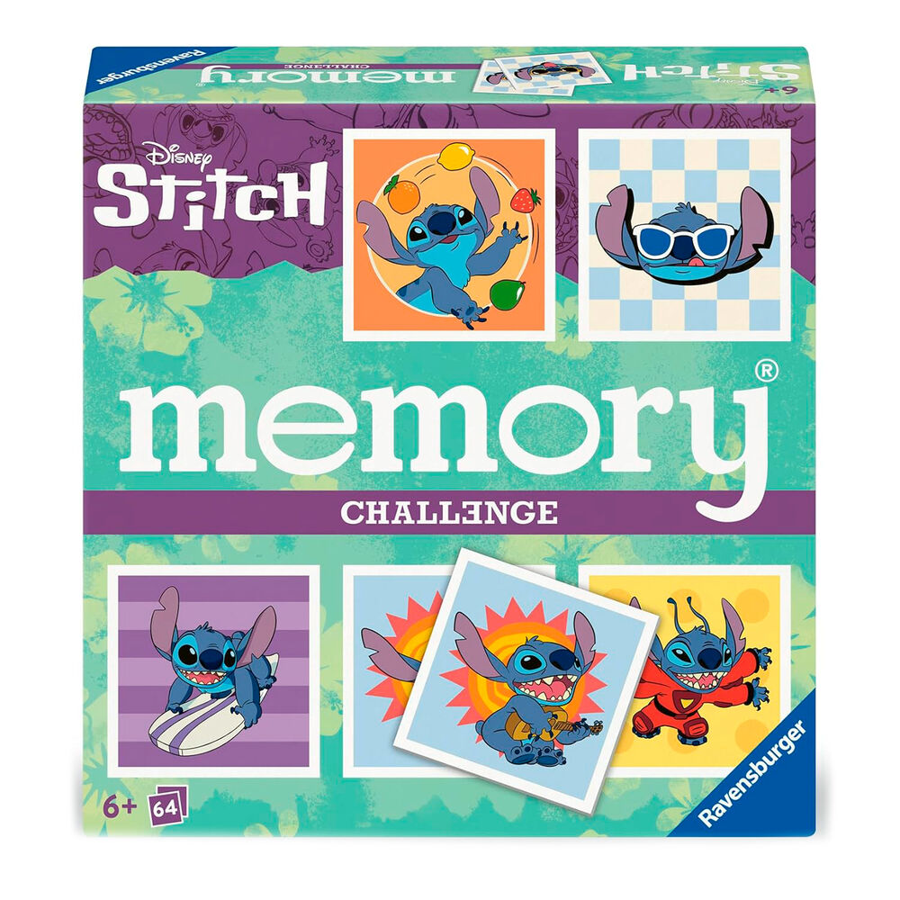 Caja del juego Memory Stitch Disney de Ravensburger con cartas ilustradas