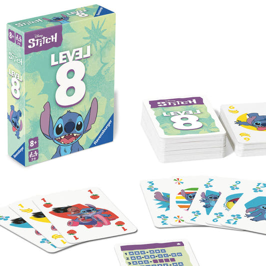 Juego de cartas Level 8 Stitch Disney de Ravensburger