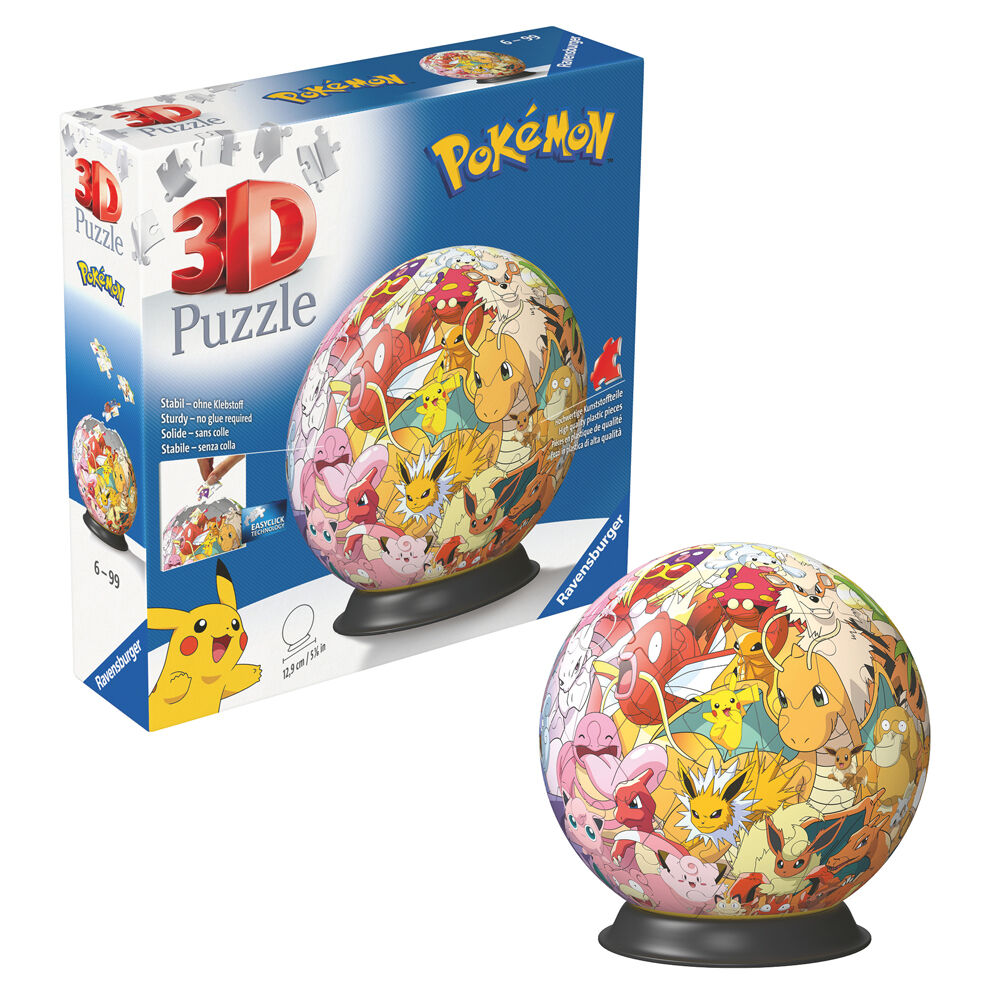 Puzzle 3D esférico de Pokémon Ravensburger con 72 piezas - 2