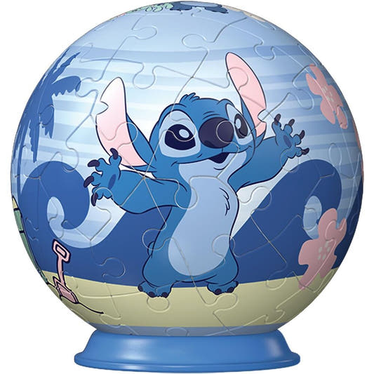 Puzzle 3D esférico de Stitch Disney en tonos azules