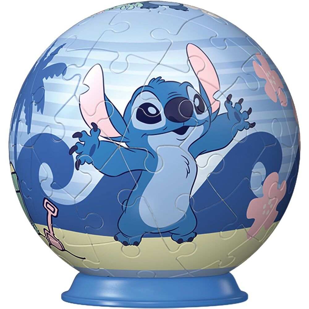 Puzzle 3D esférico de Stitch Disney en tonos azules
