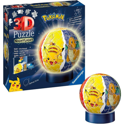 Puzzle 3D Pokémon iluminado con Pikachu y Dragonite - 2