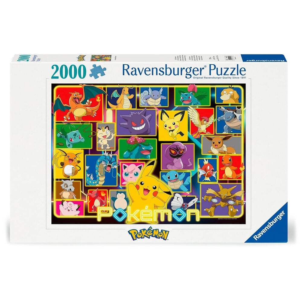 Puzzle Ravensburger de Pokémon de 2000 piezas con Pikachu y otros personajes