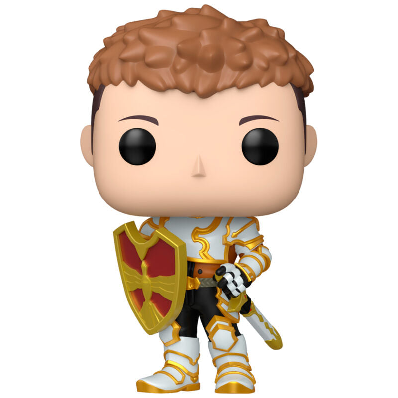 Figura Funko POP! de Yoo Jinho de Solo Leveling con armadura y escudo