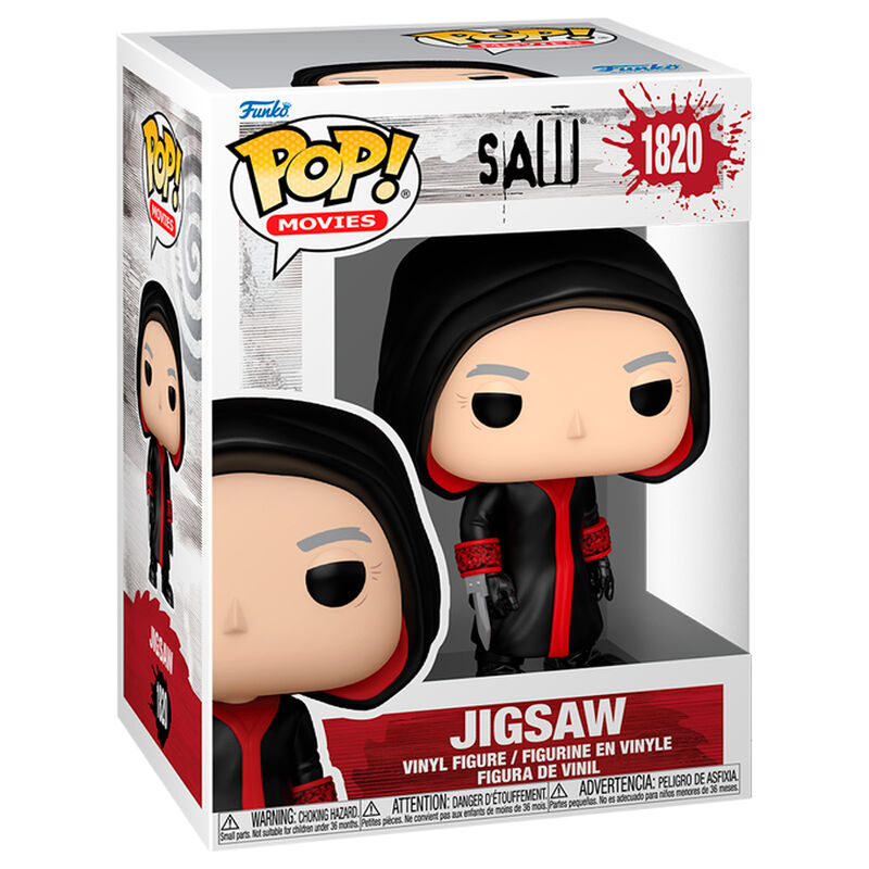 Figura Funko POP! de Jigsaw con atuendo negro y detalles rojos - 2