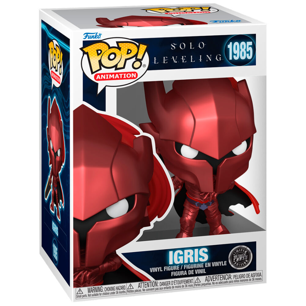 Figura Funko POP! Metallic Chase de Igris de Solo Leveling en caja