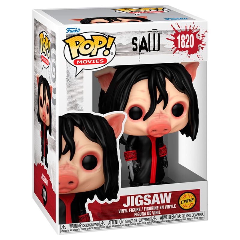 Figura Funko POP! Saw Jigsaw Chase con máscara de cerdo y traje negro - 2
