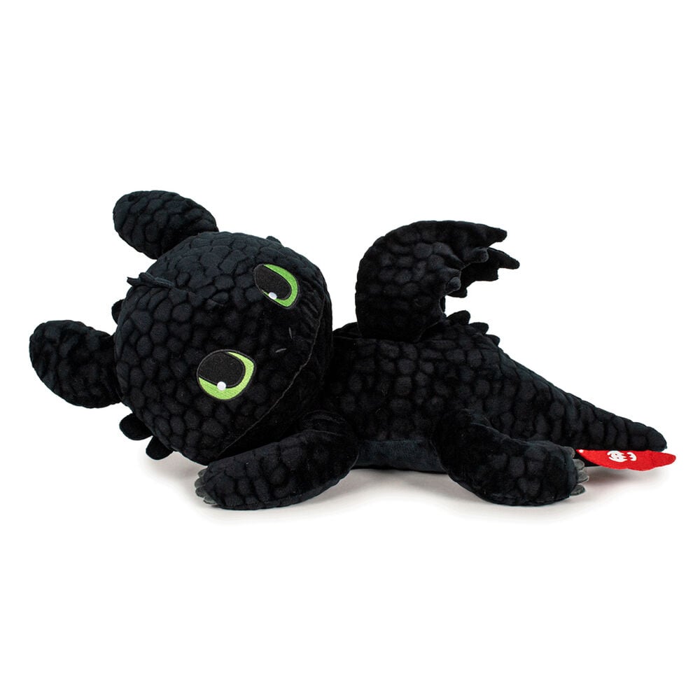 Peluche negro de Desdentao con ojos verdes y alas