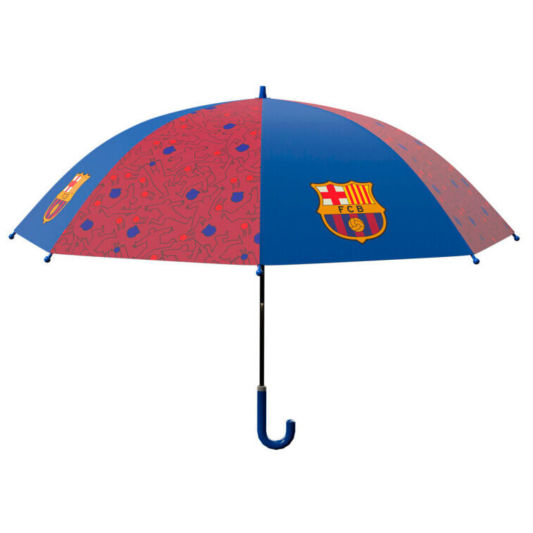 Paraguas automático del FC Barcelona azul y granate con escudo