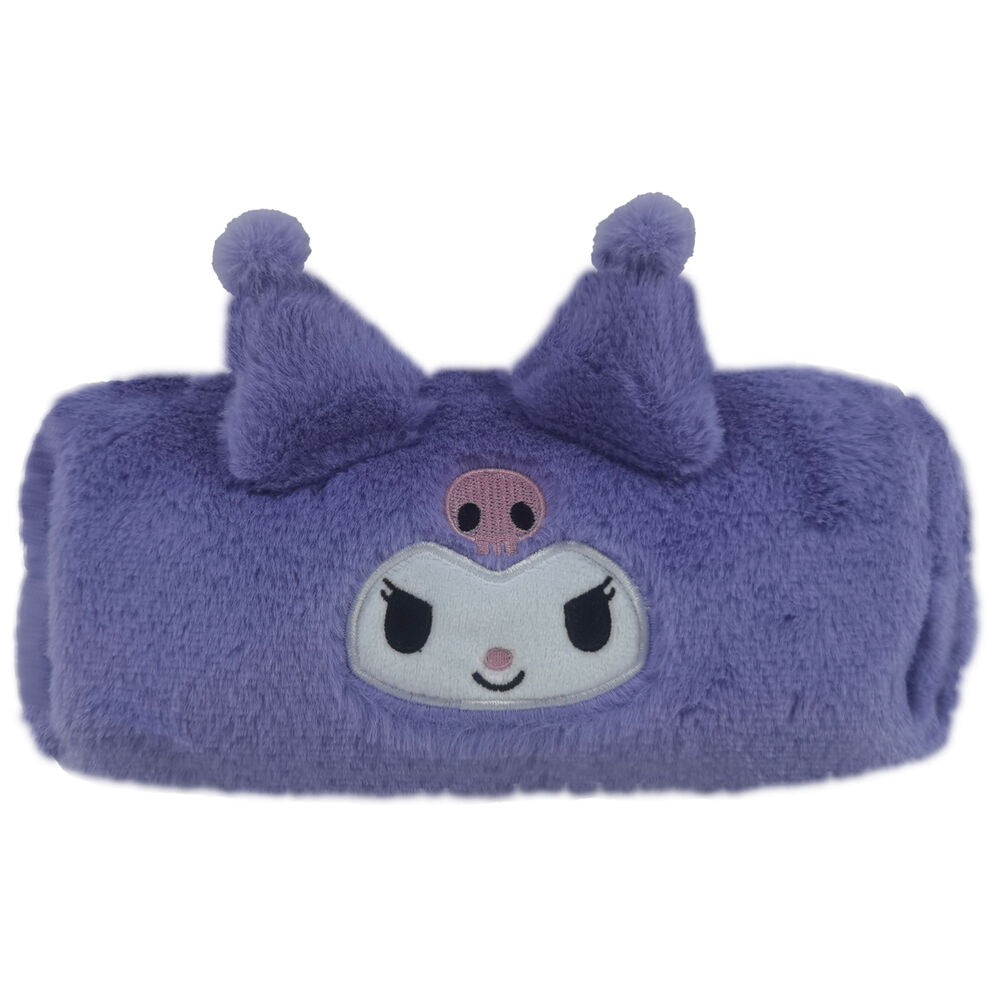 Portatodo morado de peluche con diseño de Kuromi