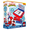 Estación de dibujo Roll & Go de Spidey Marvel con rotuladores, ceras y rollo de papel