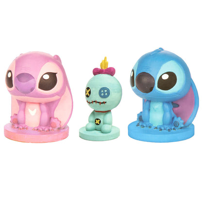 Set Disney Stitch con tres figuras de escayola, pinturas y pincel - 2