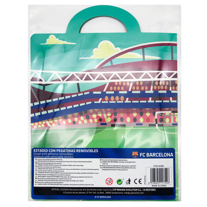 Libro de 65 pegatinas 3D reutilizables del FC Barcelona con estadio de fútbol - 2