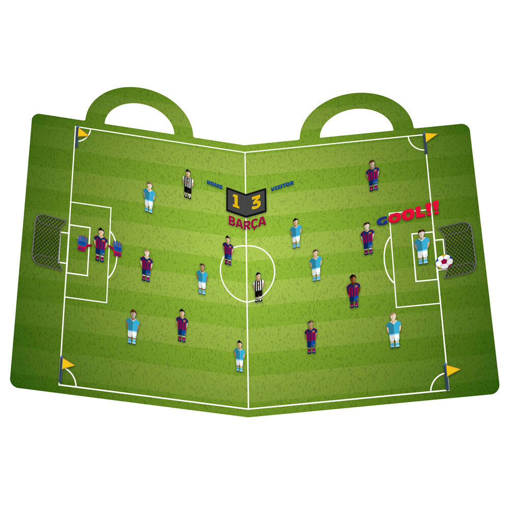 Libro de 65 pegatinas 3D reutilizables del FC Barcelona con estadio de fútbol - 3