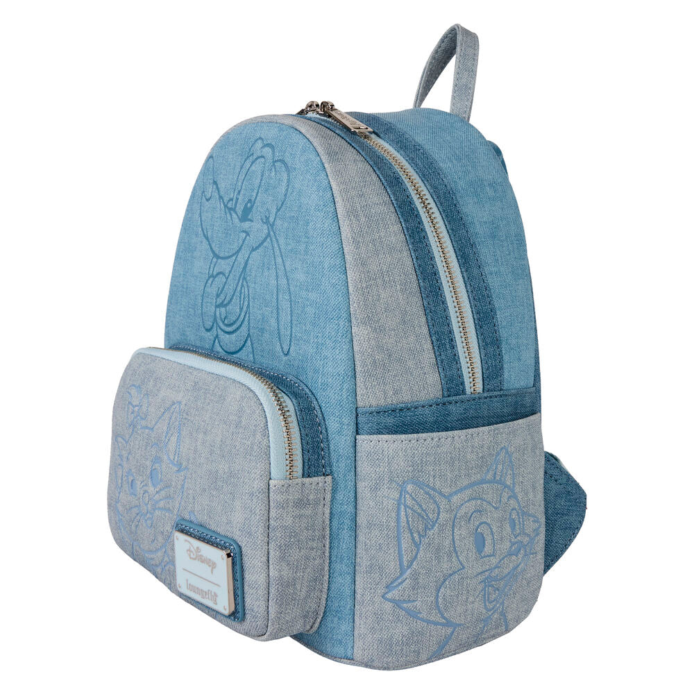 Mochila Loungefly Disney de Los Aristogatos en azul efecto denim - 2