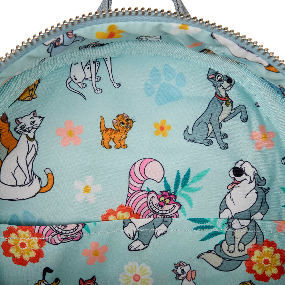 Mochila Loungefly Disney de Los Aristogatos en azul efecto denim - 5