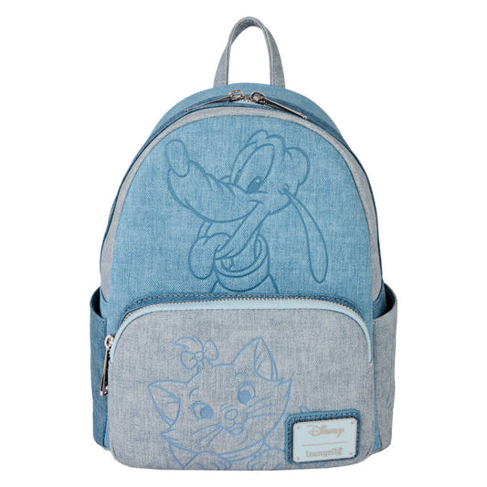 Mochila Loungefly Disney de Los Aristogatos en azul efecto denim