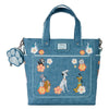 Bolso mochila denim Disney Loungefly con monedero de huella