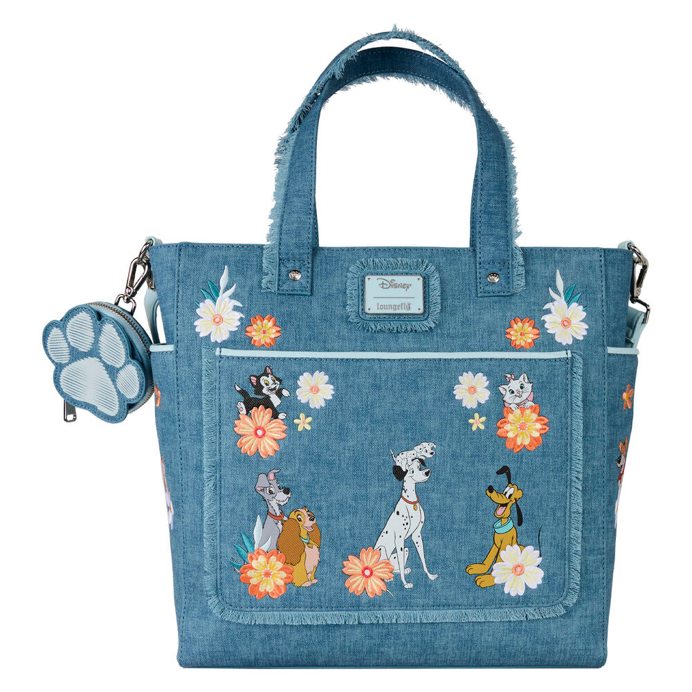 Bolso mochila denim Disney Loungefly con monedero de huella