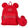 Mochila roja de Mickey Disney Loungefly con monedero a juego