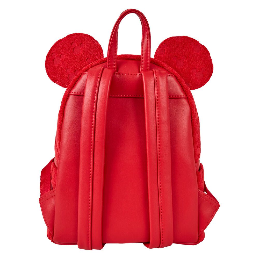 Mochila roja de Mickey Disney Loungefly con monedero a juego - 3