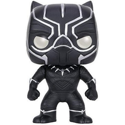 Figura FUNKO POP! de Black Panther con traje negro y detalles blancos