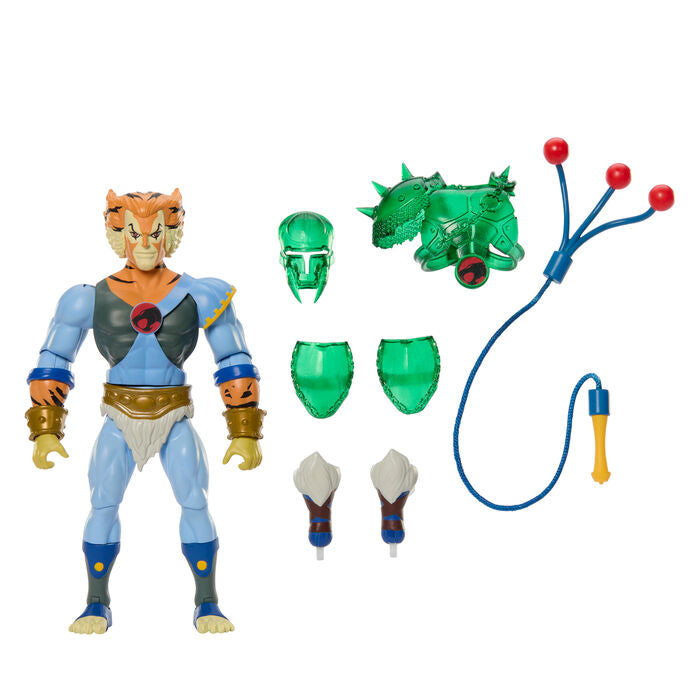 Figura Tygra de Thundercats con armadura verde y látigo azul - 2