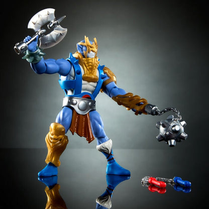 Figura Panthro de Thundercats con armadura azul y dorada