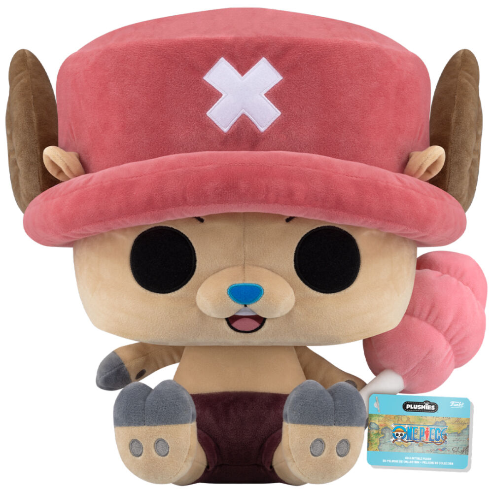 Peluche Funko de Chopper de One Piece con sombrero rosa
