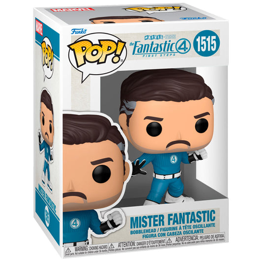 Figura Funko POP! de Mister Fantastic con uniforme azul de Los 4 Fantásticos - 2