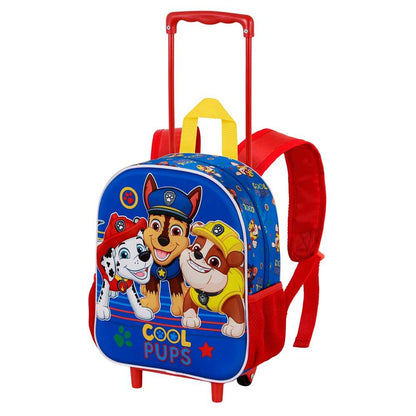 Trolley mochila 3D Paw Patrol Cool Pups azul con ruedas