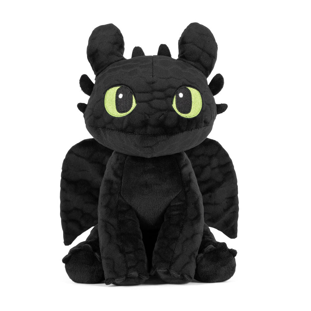 Peluche negro de Desdentao con ojos verdes y alas
