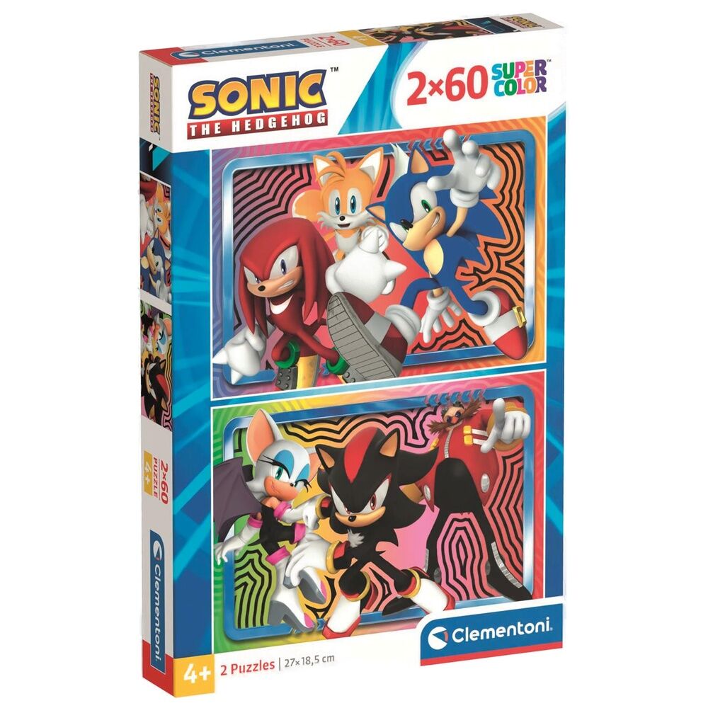 Puzzle Clementoni de Sonic the Hedgehog con 2 puzzles de 60 piezas