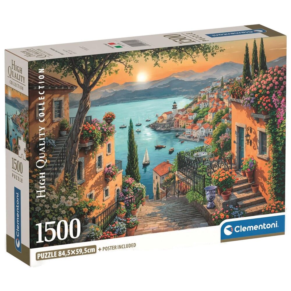 Puzzle Clementoni Steps to the Harbor de 1500 piezas con paisaje costero