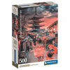 Puzzle Clementoni Evening in Kyoto de 500 piezas con pagoda y calles tradicionales de Kioto