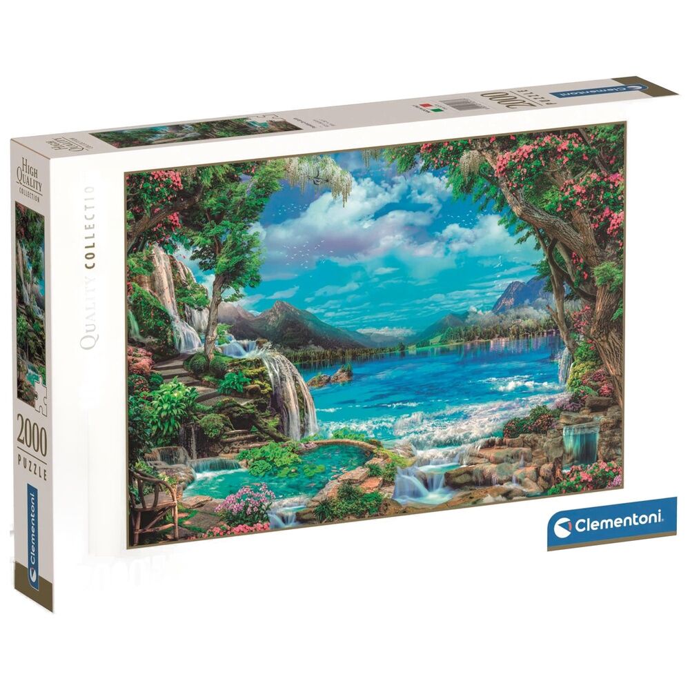 Puzzle Clementoni Paradise on Earth de 2000 piezas con paisaje de lago y cascadas