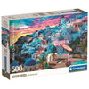 Puzzle Clementoni Greece View de 500 piezas con paisaje costero de Grecia