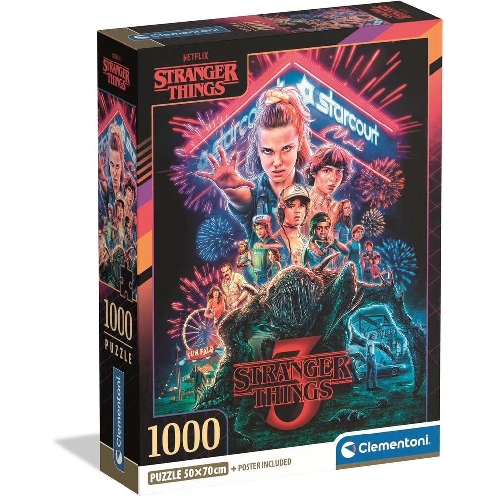 Puzzle Clementoni de Stranger Things de 1000 piezas con ilustración de la serie