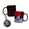 Taza negra de Pennywise con llavero metálico de IT