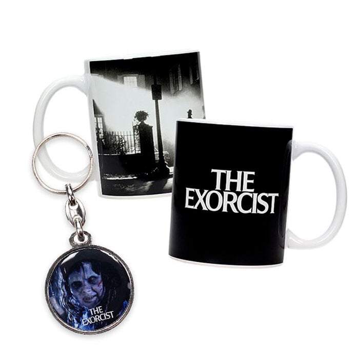 Taza y llavero metálico de El Exorcista